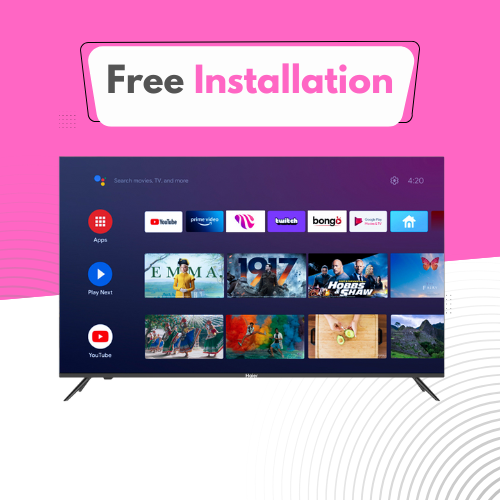 Haier 43" Bezel Less 4K Google Android 11 Smart TV